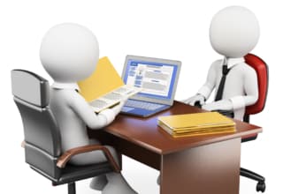 Infografía entrevista trabajo con CV