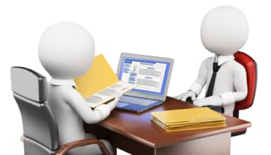 Infografía entrevista trabajo con CV